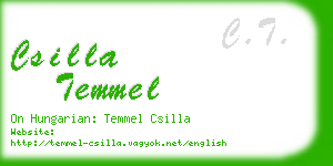 csilla temmel business card